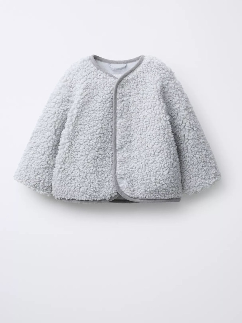 Zara fleece jacket and  basic knit hat in gray / Size 6-9 months